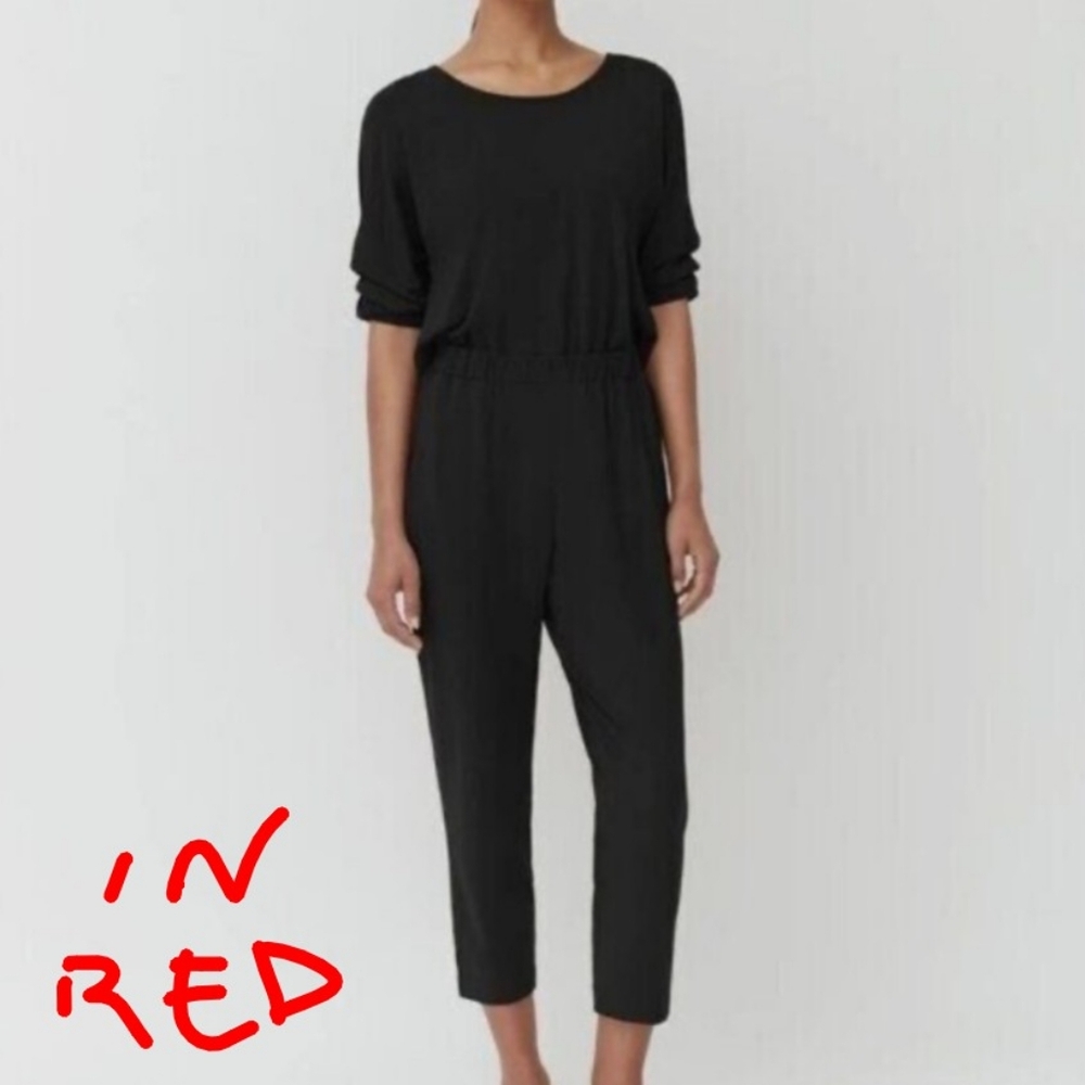 Cuyana Burgundy Jumpsuit Autumn Romper, Like New, Size M